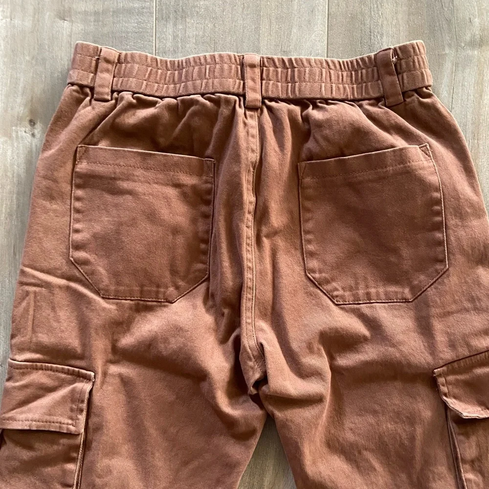 AMERICAN STITCH Stretch Cotton Twill Cargo Pants in Brown